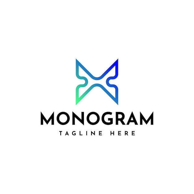 Plantilla de diseño de logotipo de letra X