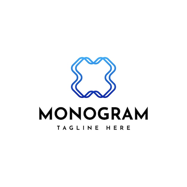 Plantilla de diseño de logotipo de letra X