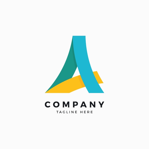 Una plantilla de diseño de logotipo de letra