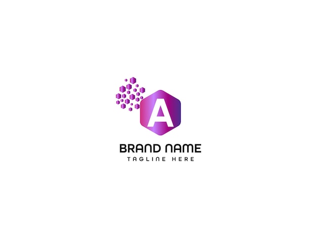 Una plantilla de diseño de logotipo de letra