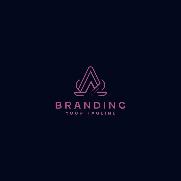 Una plantilla de diseño de logotipo de letra