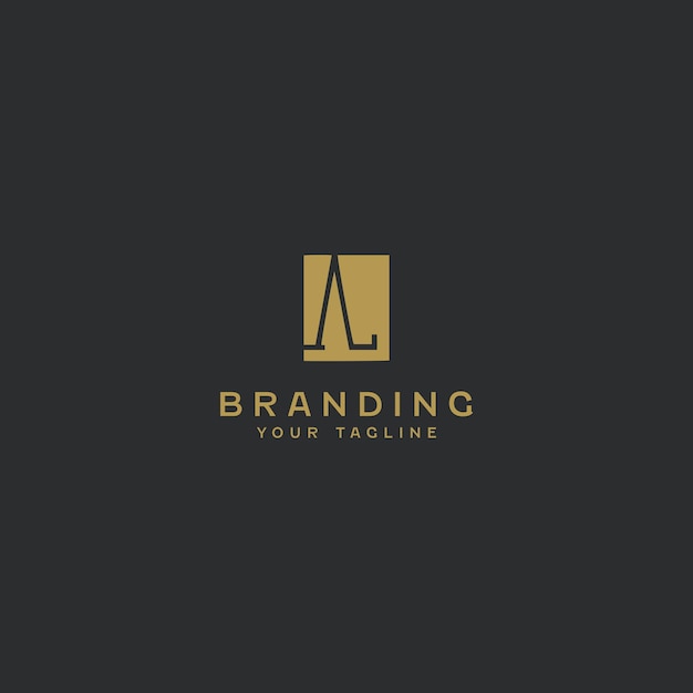 Una plantilla de diseño de logotipo de letra