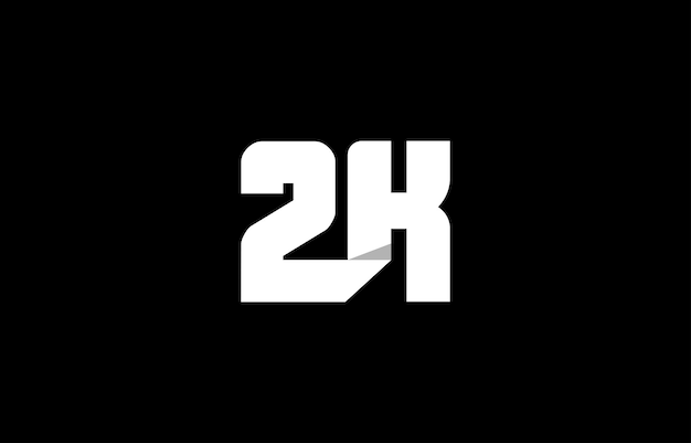 plantilla de diseño de logotipo de letras 2K