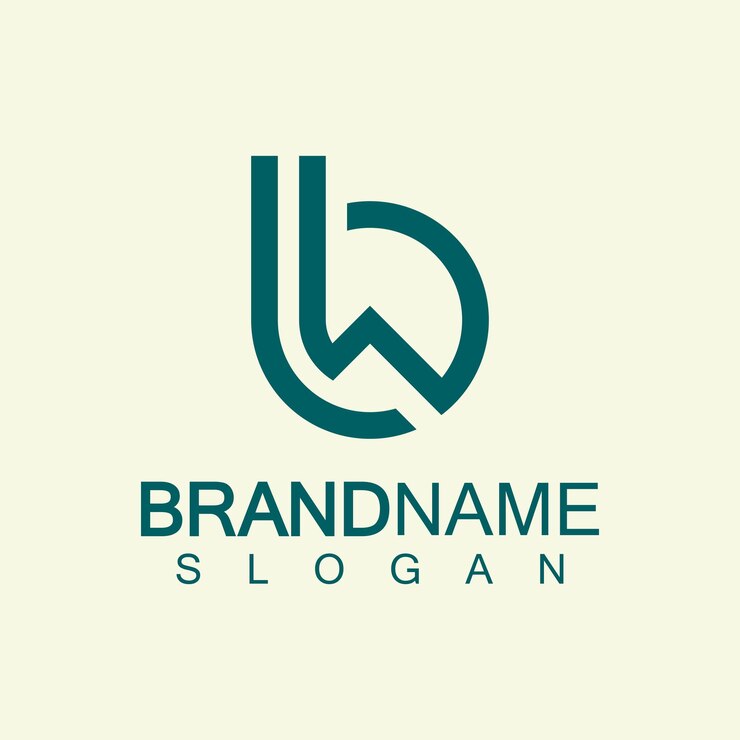 Vector plantilla de diseño del logotipo de las letras del alfabeto bw o wb