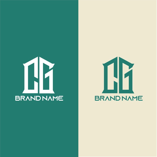 plantilla de diseño de logotipo de letras cg corporativas únicas y modernas
