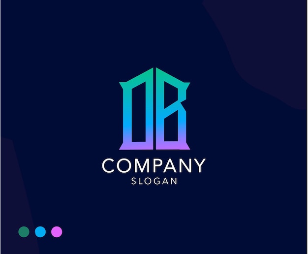 plantilla de diseño de logotipo de letras db corporativas únicas y modernas