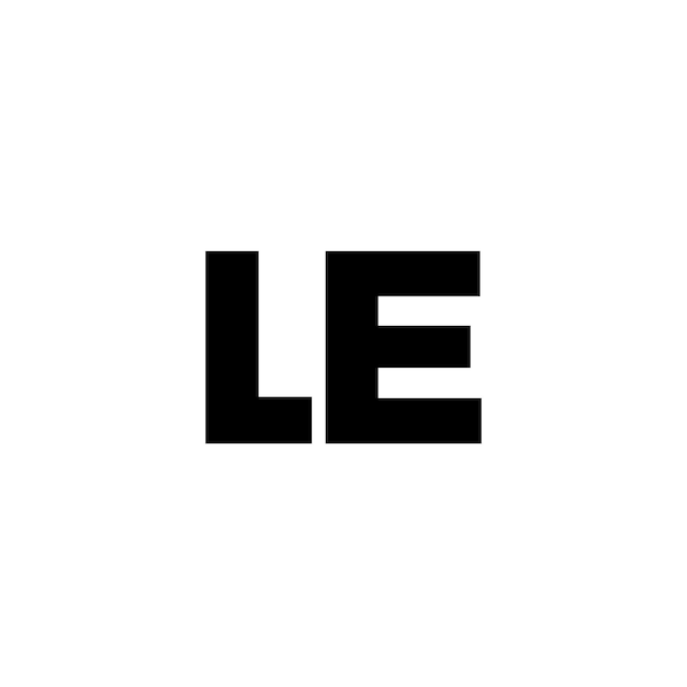 plantilla de diseño del logotipo de las letras L y E LE logotipo basado en el monograma inicial mínimo