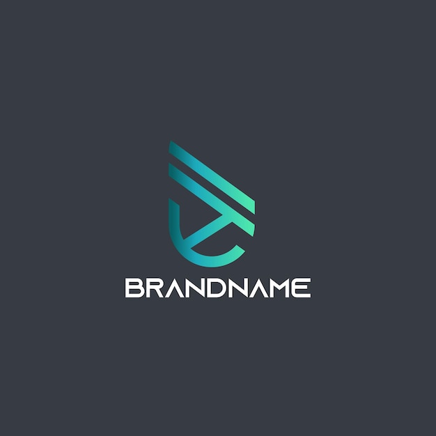 plantilla de diseño de logotipo de letras ni corporativas únicas y modernas.