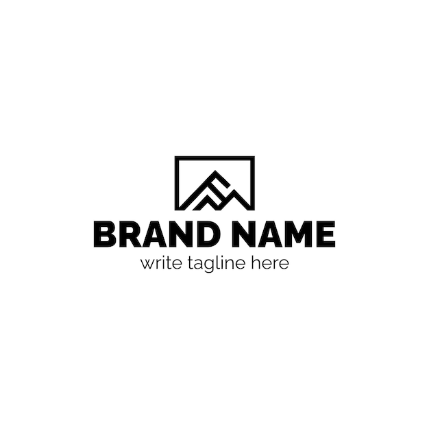 plantilla de diseño de logotipo de letras vectorial fm