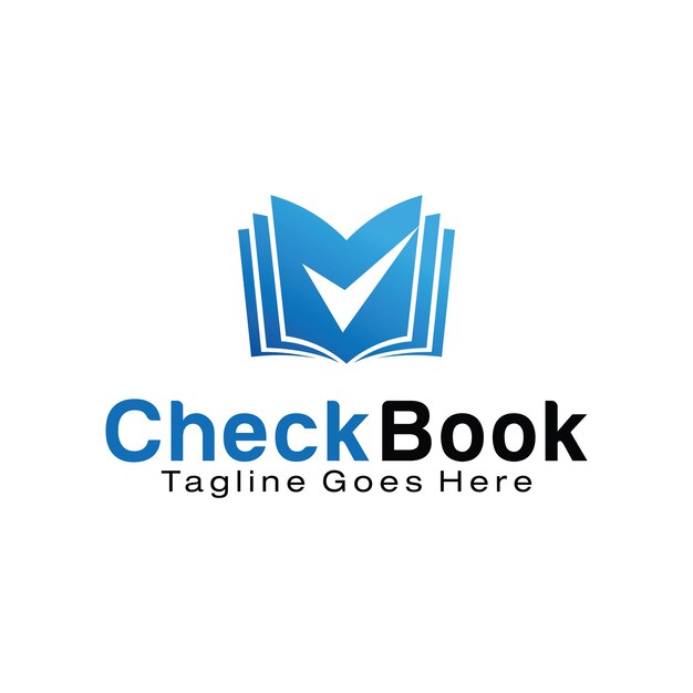 Plantilla de diseño de logotipo de libro de cheques