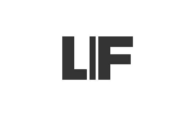 plantilla de diseño de logotipo LIF con texto en negrita fuerte y moderno logotipo vectorial basado en inicial con tipografía simple y mínima identidad de empresa de moda