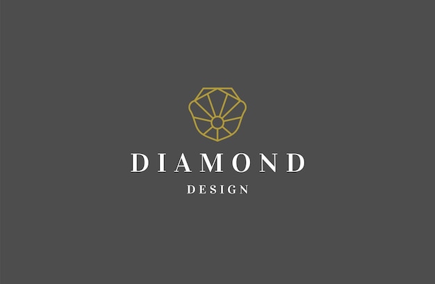 plantilla de diseño de logotipo de la línea de joyería