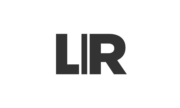 plantilla de diseño de logotipo LIR con texto en negrita fuerte y moderno logotipo vectorial basado en inicial con tipografía simple y minimalista identidad de empresa de moda