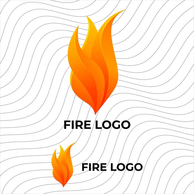 Plantilla de diseño de logotipo de llama de fuego adecuado para la industria de extinción de incendios o eventos relacionados con el fuego