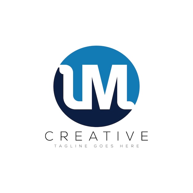 Plantilla de diseño de logotipo LM minimalista moderno Elemento de marca gráfico vectorial