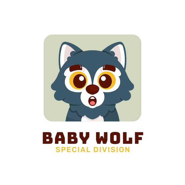Plantilla de diseño de logotipo de lobo