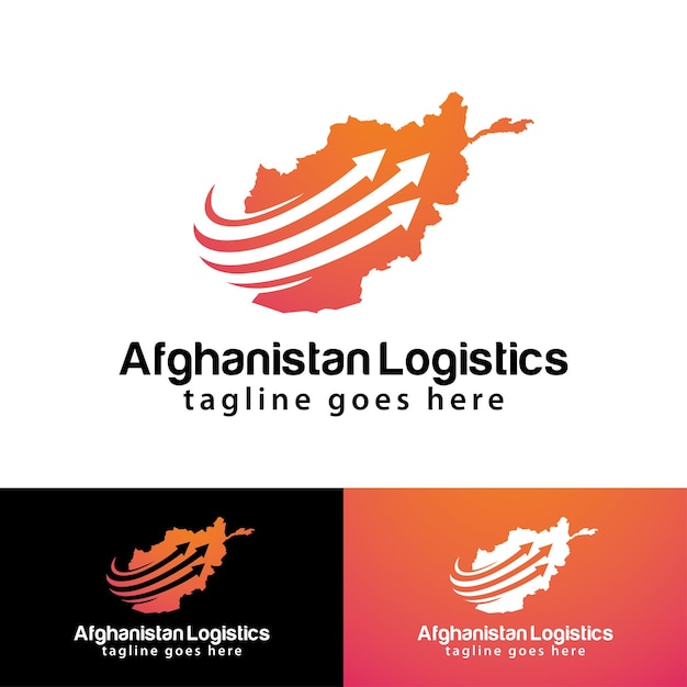 Plantilla de diseño de logotipo de logística de Afganistán