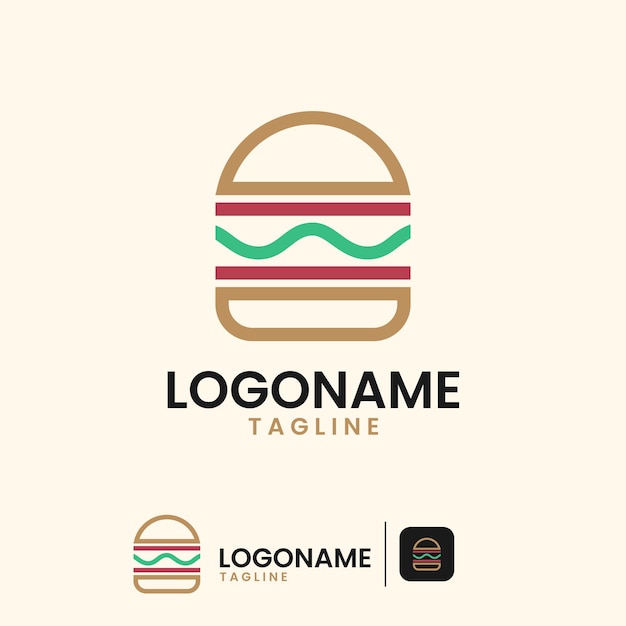 Plantilla de diseño de logotipo logotipo hamburguesa