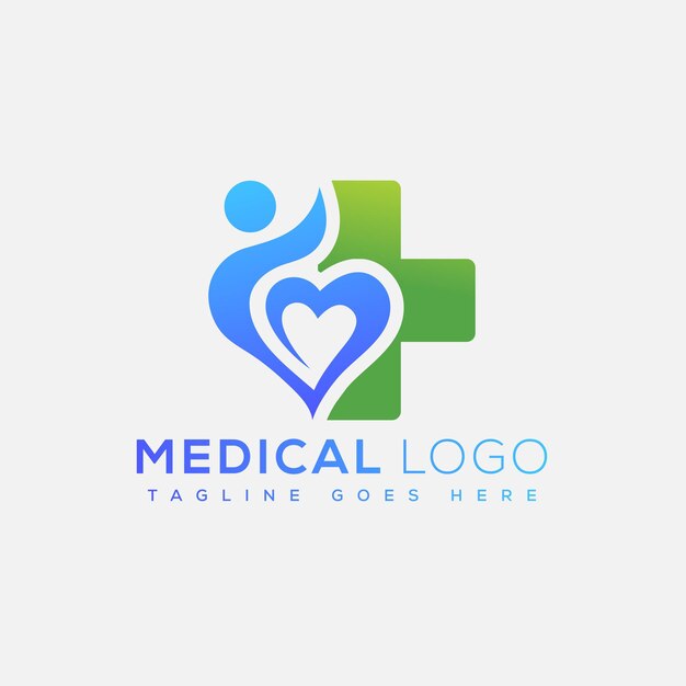 Vector plantilla de diseño de logotipo de logotipo médico elemento de marca gráfico vectorial