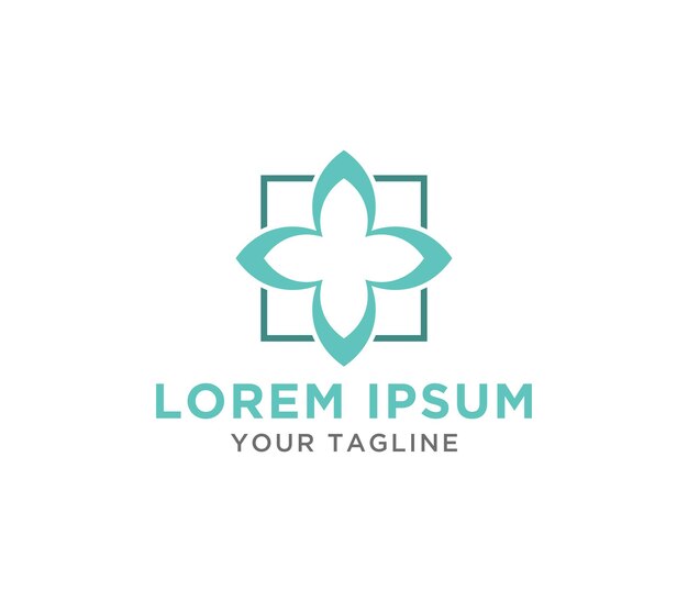 plantilla de diseño de logotipo de loto