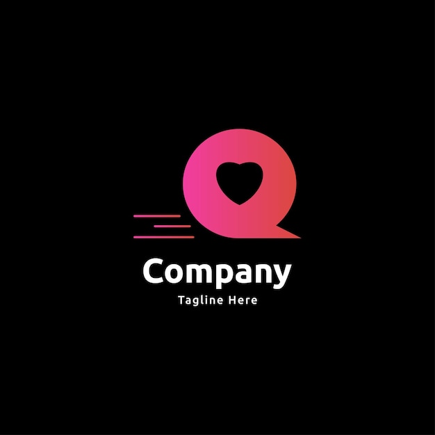 plantilla de diseño de logotipo de love express