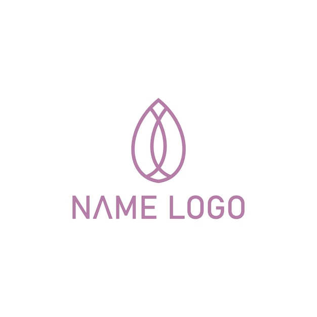 Plantilla de diseño de logotipo de lujo de belleza abstracta