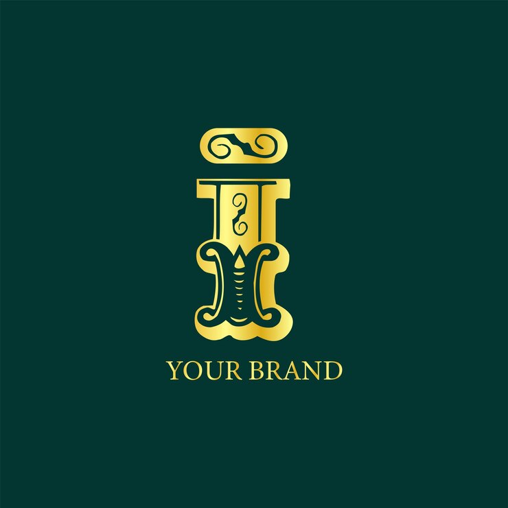 Vector plantilla de diseño de logotipo de lujo i