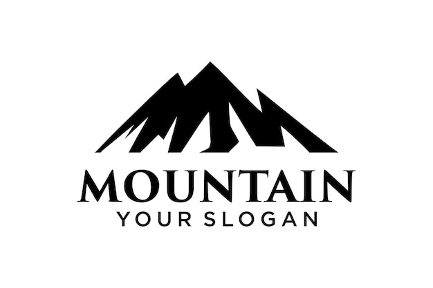 Vector plantilla de diseño de logotipo de lujo de montaña