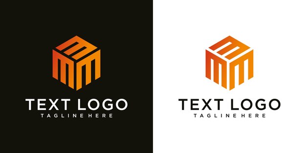 Plantilla de diseño de logotipo de lujo de signo de letra inicial moderna abstracta M