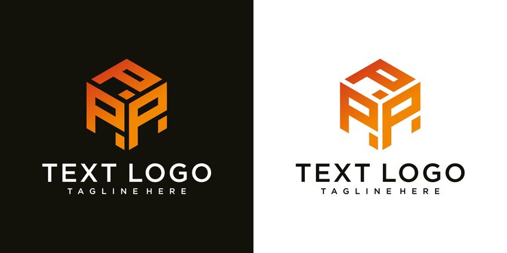 Vector plantilla de diseño de logotipo de lujo de signo de letra inicial moderna abstracta p