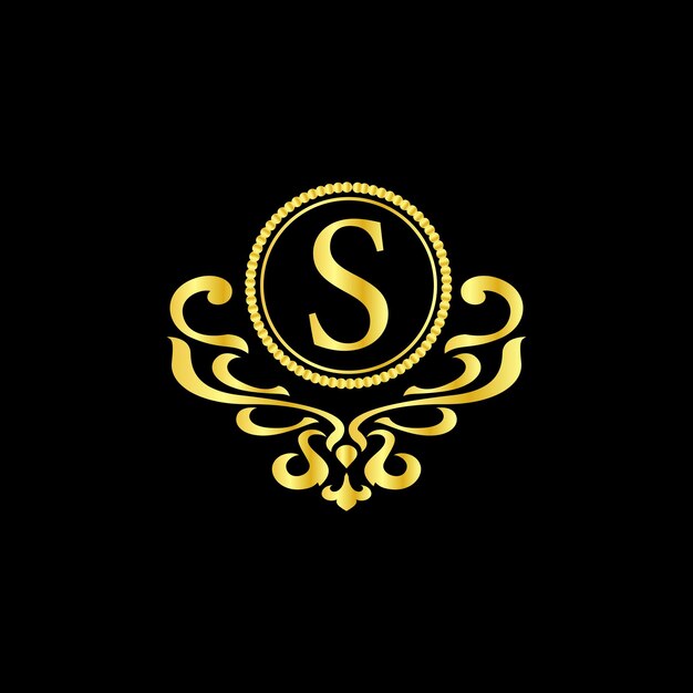 plantilla de diseño de logotipo de lujo vectorial s