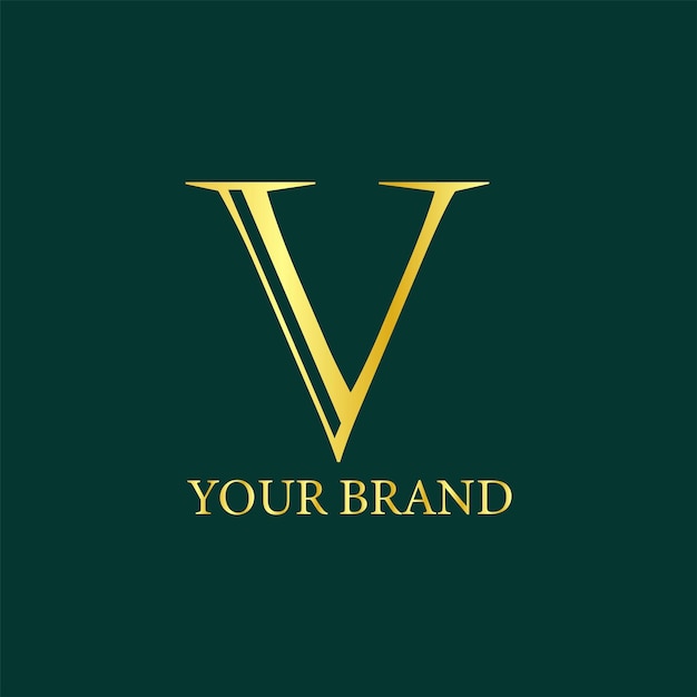 Plantilla de diseño de logotipo de Luxury V