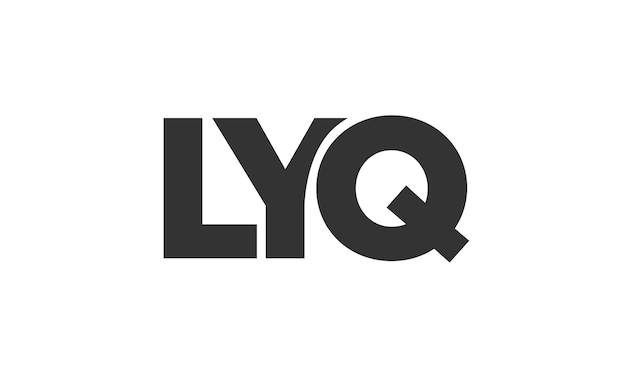 plantilla de diseño de logotipo LYQ con texto en negrita fuerte y moderno logotipo vectorial basado inicial con tipografía simple y minimalista identidad de empresa de moda