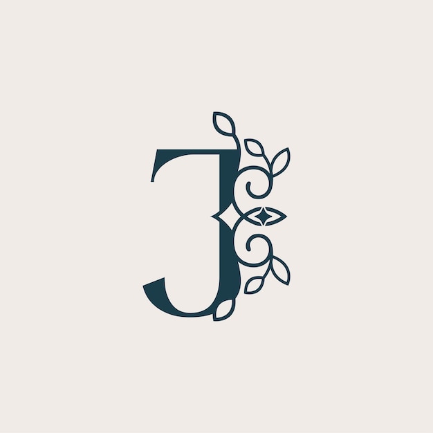 plantilla de diseño de logotipo de marca belleza cosmética J