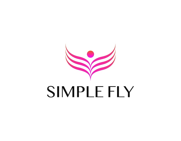 Plantilla de diseño de logotipo de marca comercial Pink Beauty Wings