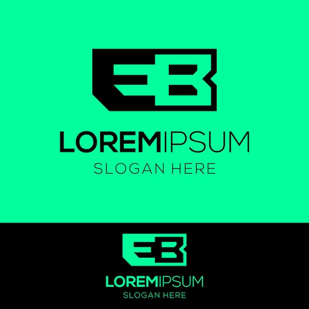 plantilla de diseño del logotipo de la marca EB