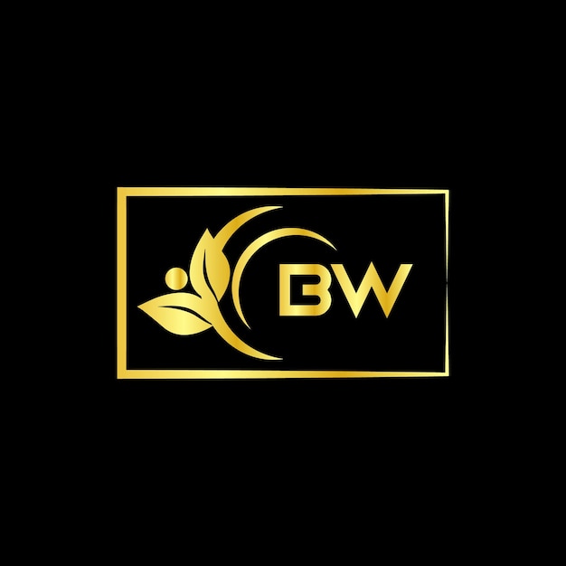 plantilla de diseño de logotipo de marca de letra bw