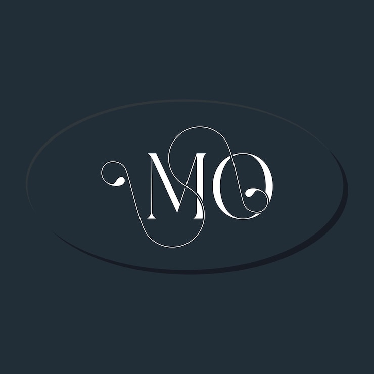 Vector plantilla de diseño de logotipo de marca de letra de tipografía de estilo de ligadura mo
