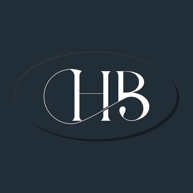 Plantilla de diseño de logotipo de marca de moda de ligadura HB