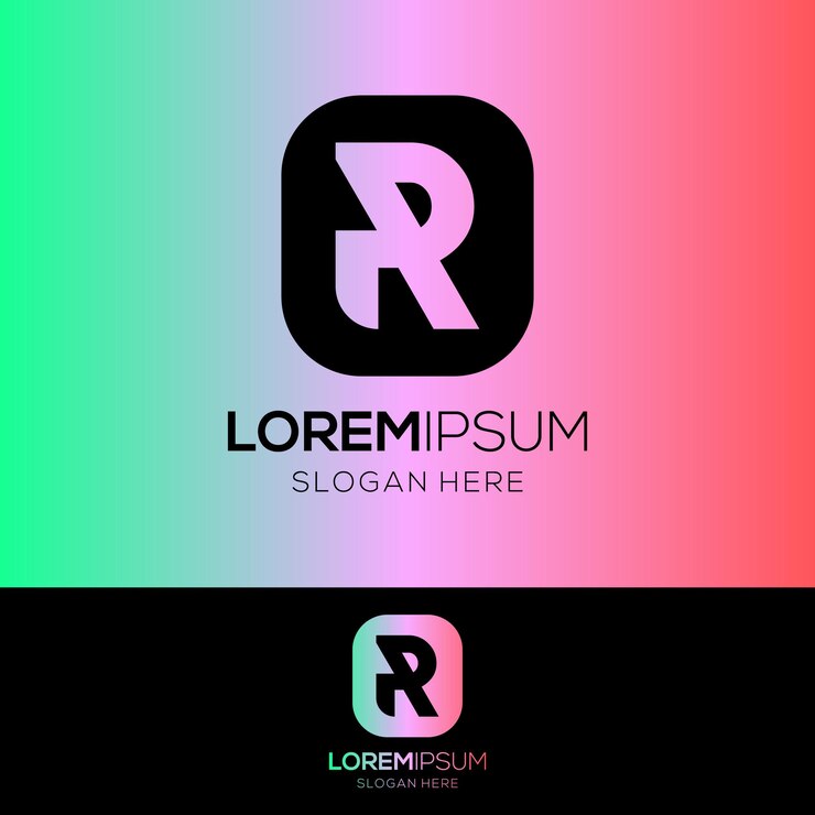 Vector plantilla de diseño del logotipo de la marca r