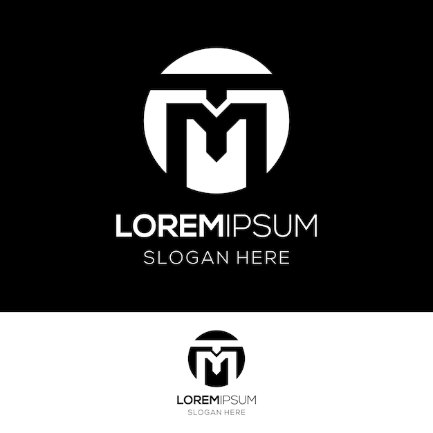Plantilla de diseño de logotipo de la marca TM