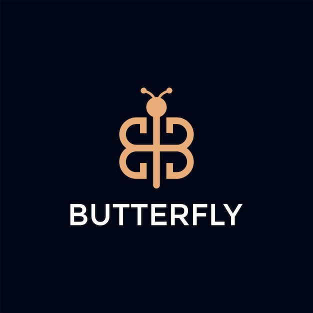 Plantilla de diseño de logotipo de mariposa descarga premium