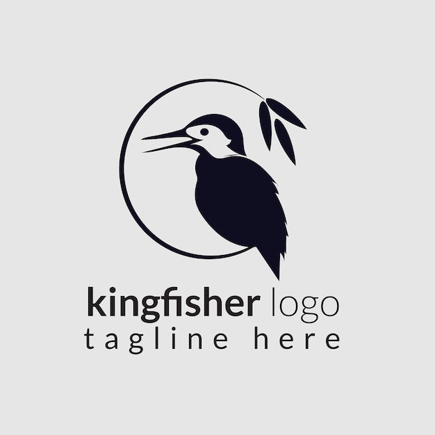 Plantilla de diseño de logotipo de martín pescador