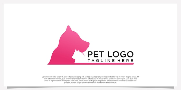 Plantilla de diseño de logotipo de mascota icono de mascota concepto simple Vector Premium