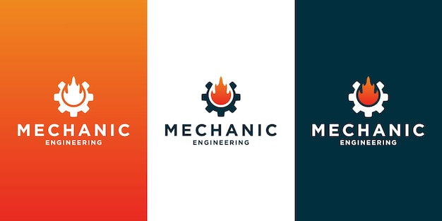 Vector plantilla de diseño de logotipo mecánico creativo para su negocio mecánico y taller