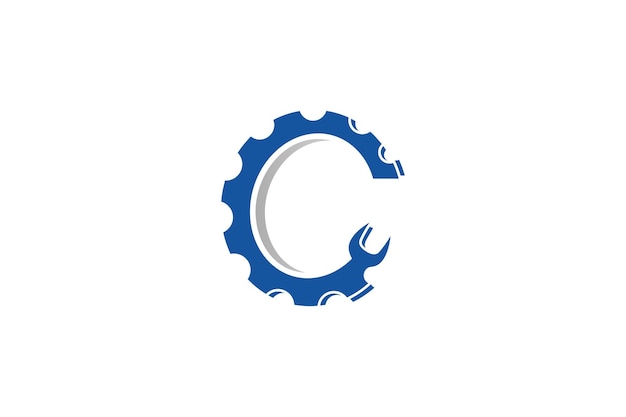 Plantilla de diseño de logotipo mecánico de engranajes adecuada para negocios automotrices