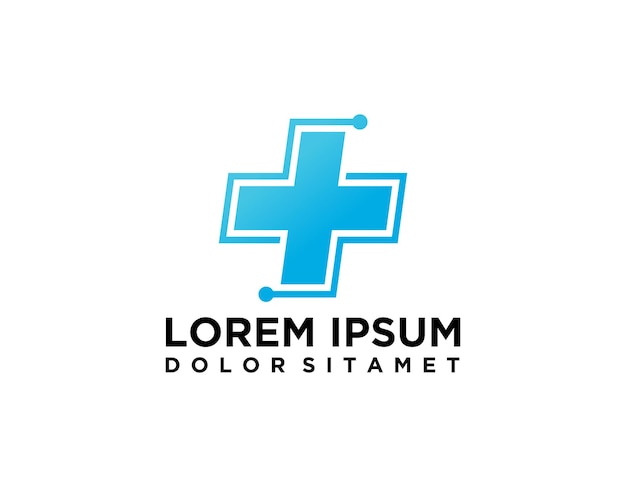 Plantilla de diseño de logotipo médico de atención médica