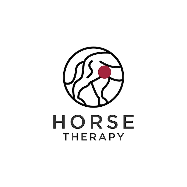 Plantilla de diseño de logotipo médico para el cuidado de la salud del caballo