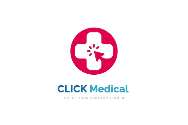 Plantilla de diseño de logotipo médico en línea. símbolo de salud y medicina.