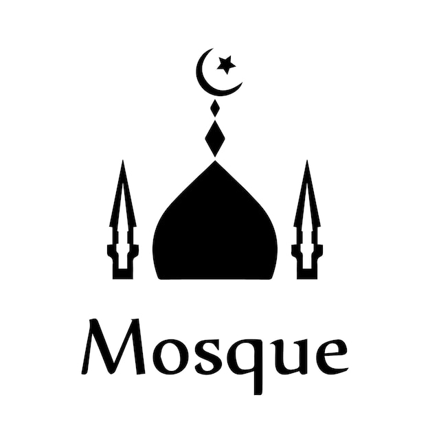 Vector plantilla de diseño de logotipo de la mezquita archivo eps